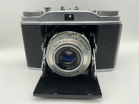 Agfa Solinette II Klappkamera mit Apotar 1:3.5 50mm 2 Prontor-SV