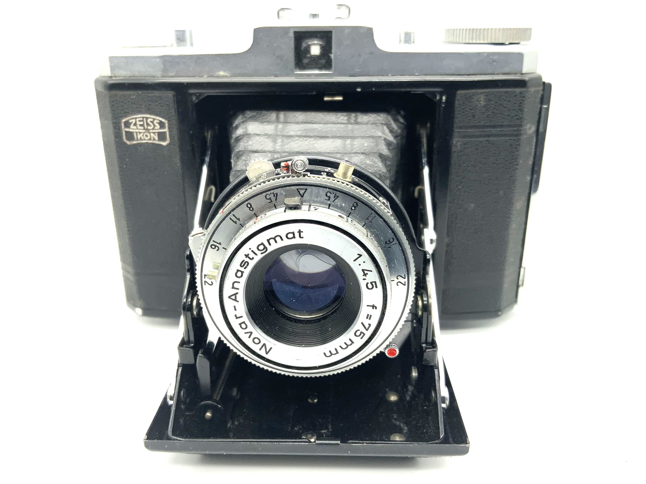 Appareil photo pliable Zeiss Ikon Nettar 517/16 avec objectif Novar Anastigmat 1:4,5 75 mm Pronto