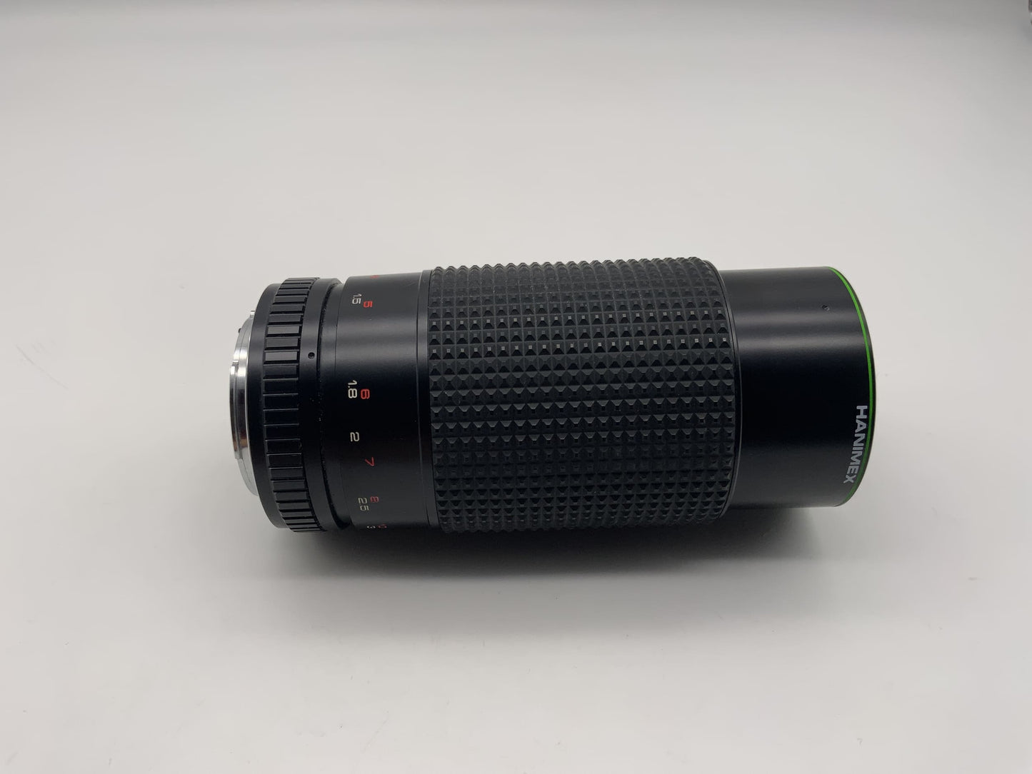 Objectif Hanimex 80-200 mm 1:4,5 SP-MC Macro pour appareil photo (Pentax K)