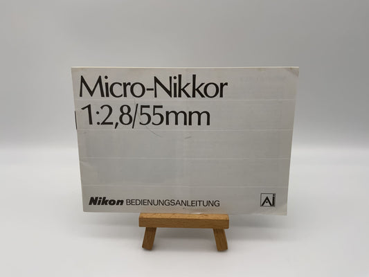 Nikon 1:2.8/55mm Micro Nikkor Ai Bedienungsanleitung Deutsch