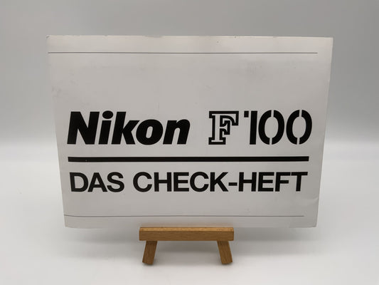 Nikon F100 Das Check-Heft Checkheft Deutsch