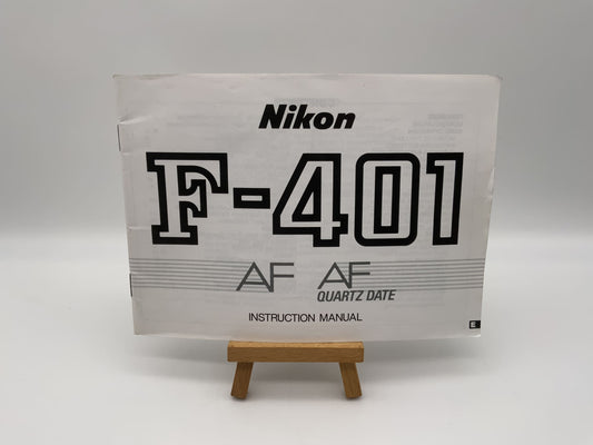 Nikon F-401 AF Quartz Date Bedienungsanleitung Englisch