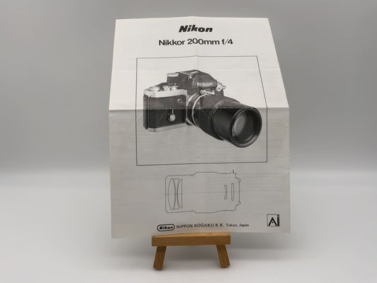 Nikon Nikkor 200mm f/4 Ai Bedienungsanleitung Deutsch