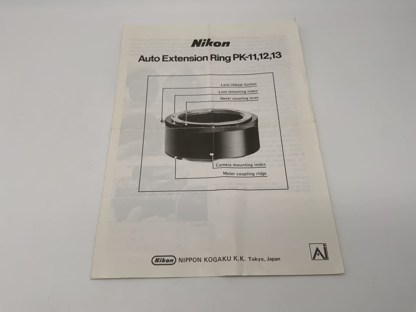 Nikon Auto Extension Ring PK-11,12,13 Bedienungsanleitung Deutsch