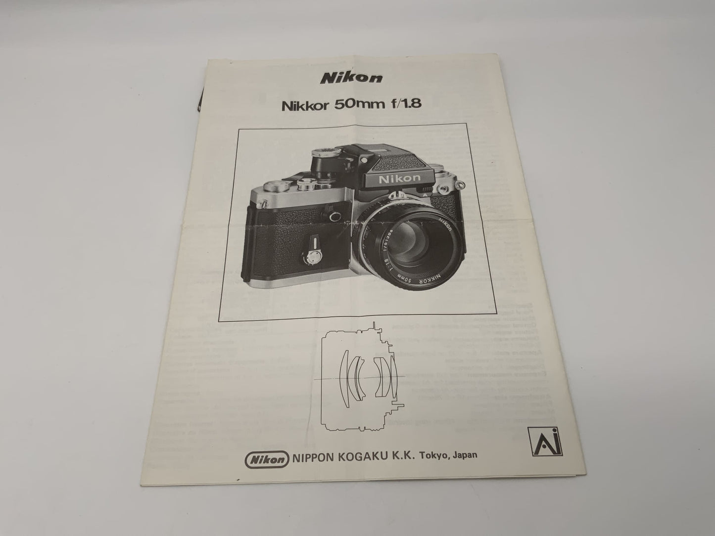 Nikon Nikkor 50mm f/1.8 Ai Bedienungsanleitung Deutsch