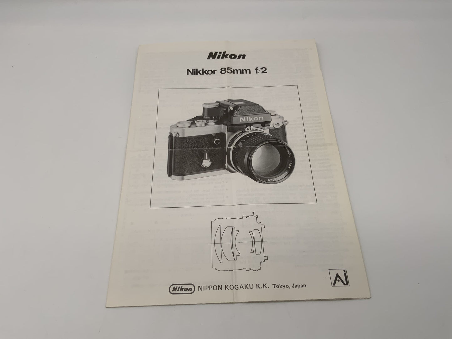 Nikon Nikkor 85mm f/2 Ai Bedienungsanleitung Deutsch