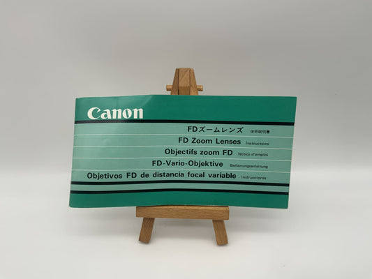 Canon FD-Vario Objektive Bedienungsanleitung Deutsch