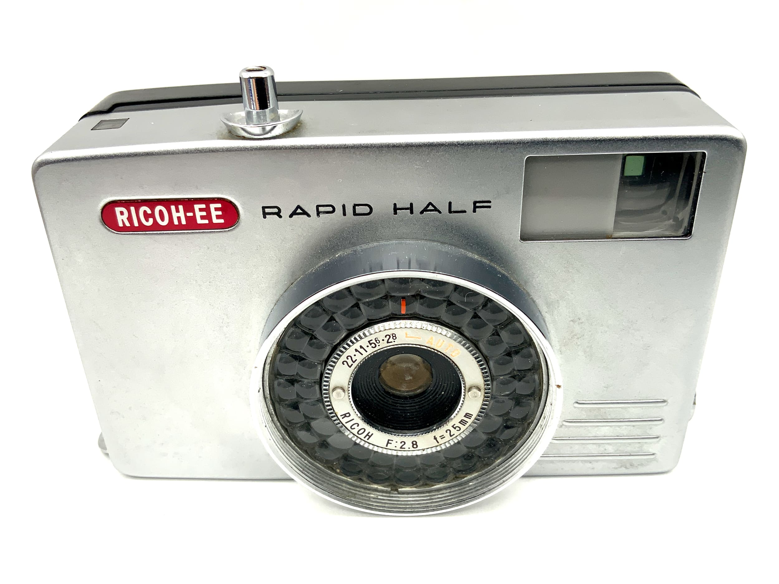 Ricoh EE Rapid Half Sucherkamera mit 25mm 1:2.8 Halbformatkamera Analogkamera