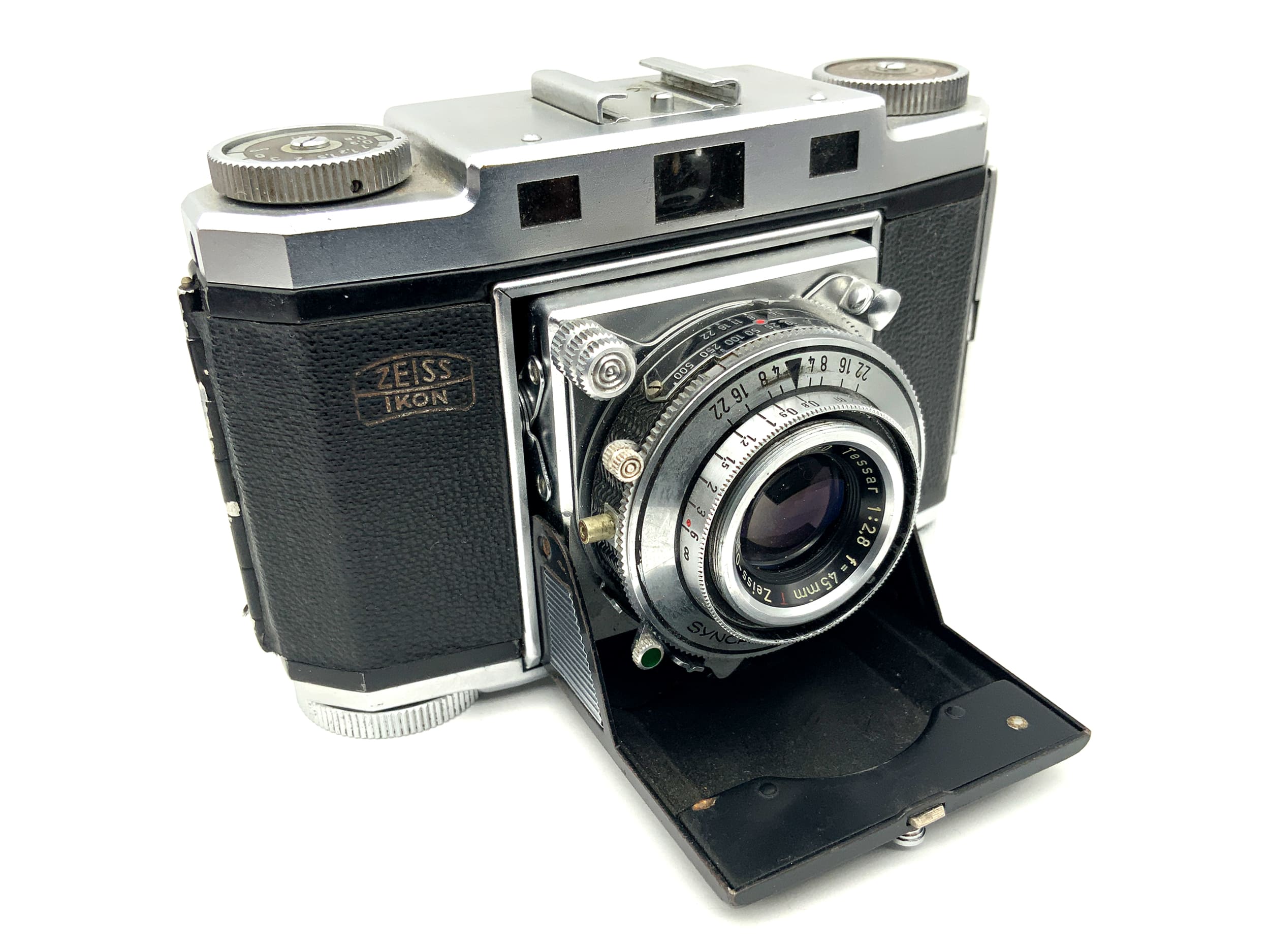 Zeiss Ikon Contina 524/24 Klappkamera mit red T Tessar 45mm 1:2,8 Synchro-Compur