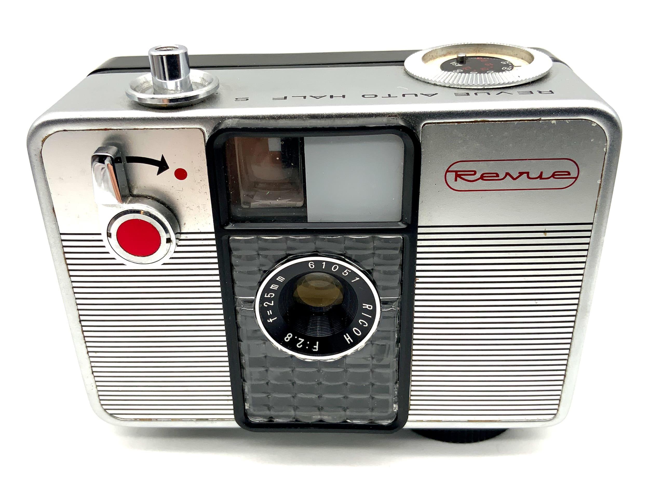 Ricoh Revue Auto Half S Sucherkamera mit Ricoh 25mm F:2,8 Halbformatkamera