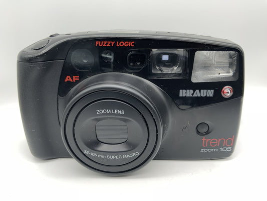 Braun trend zoom 105 Point&Shoot mit 38-105mm Super Macro Kompaktkamera 35mm