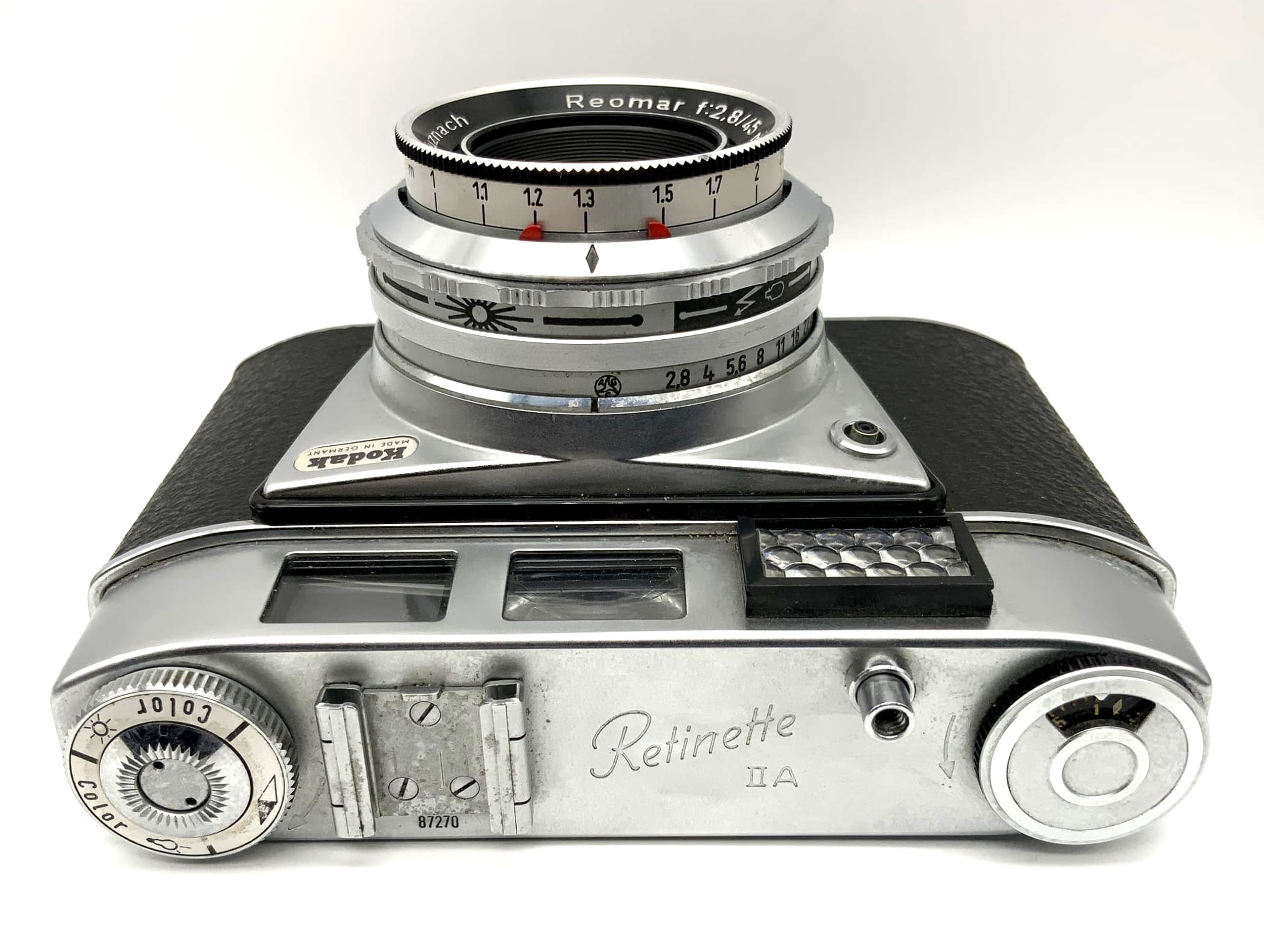 Kodak Retinette IIA mit Schneider Kreuznach Reomar f:2.8/45mm Prontormat