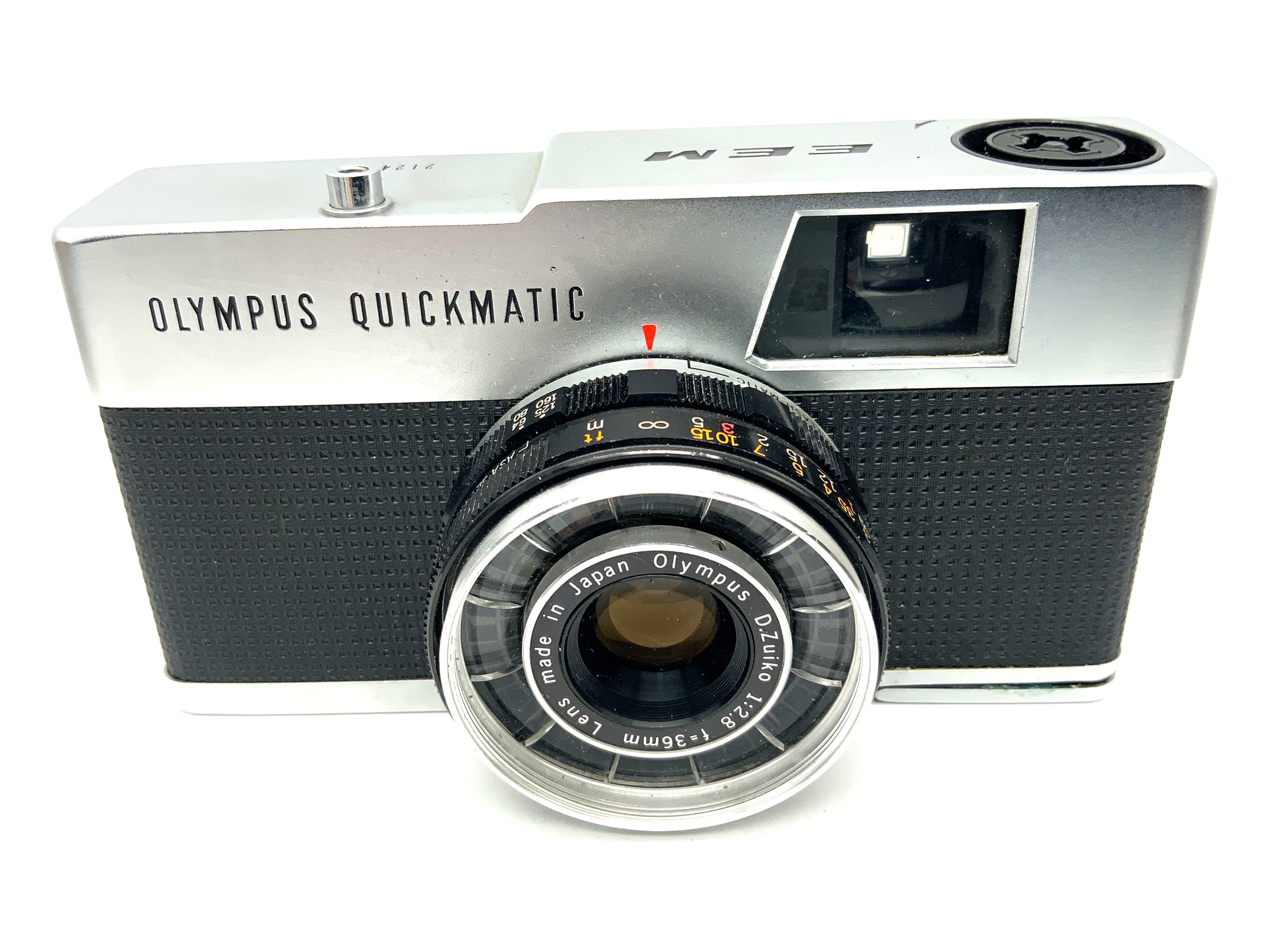 Olympus Quickmatic EEM Sucherkamera mit D.Zuiko 36mm 1:2.8 Analogkamera