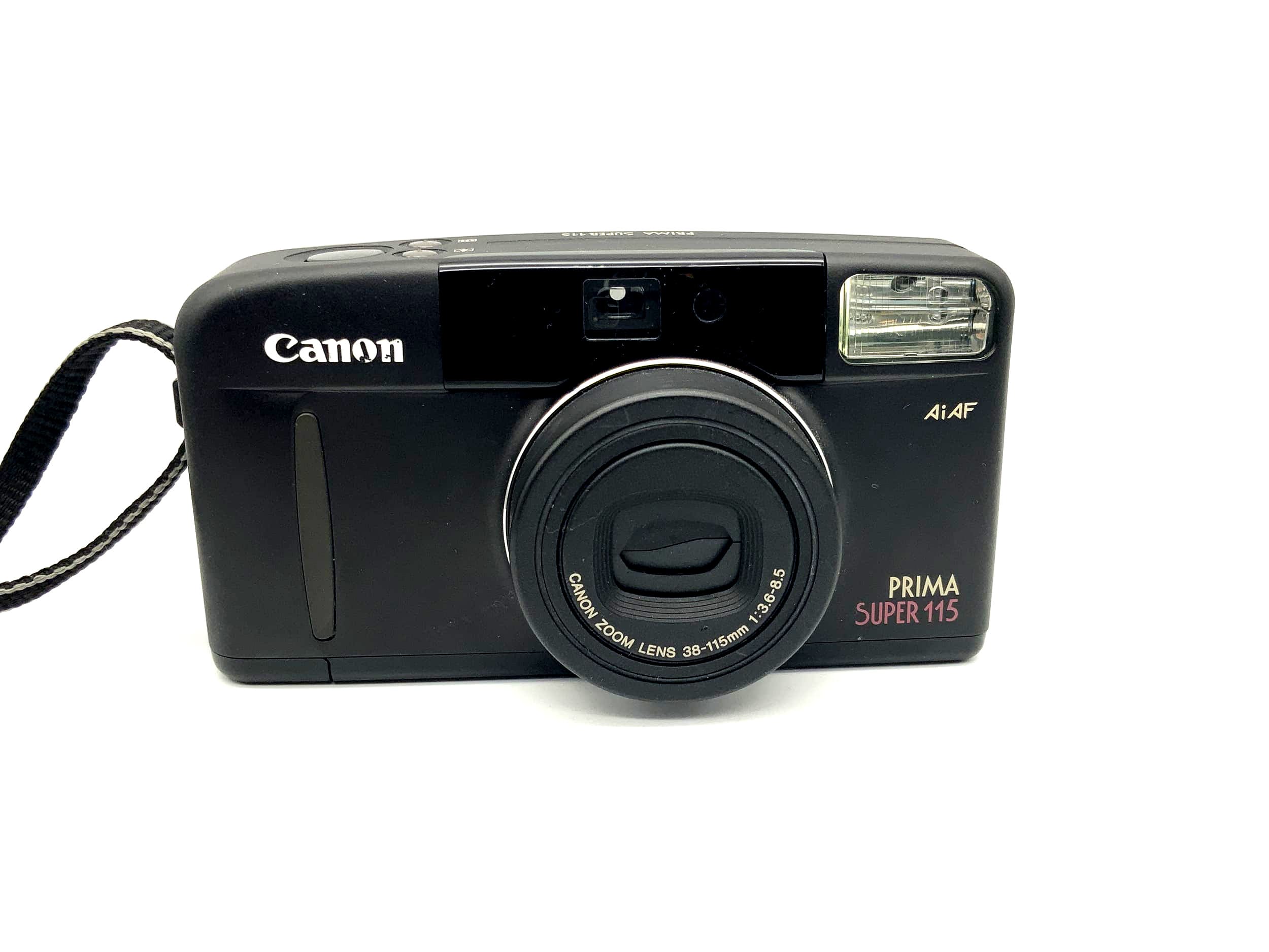 Canon Prima Super 115 Point&amp;Shoot avec zoom 38-115 mm 1:3,6-8,5 Ai AF noir