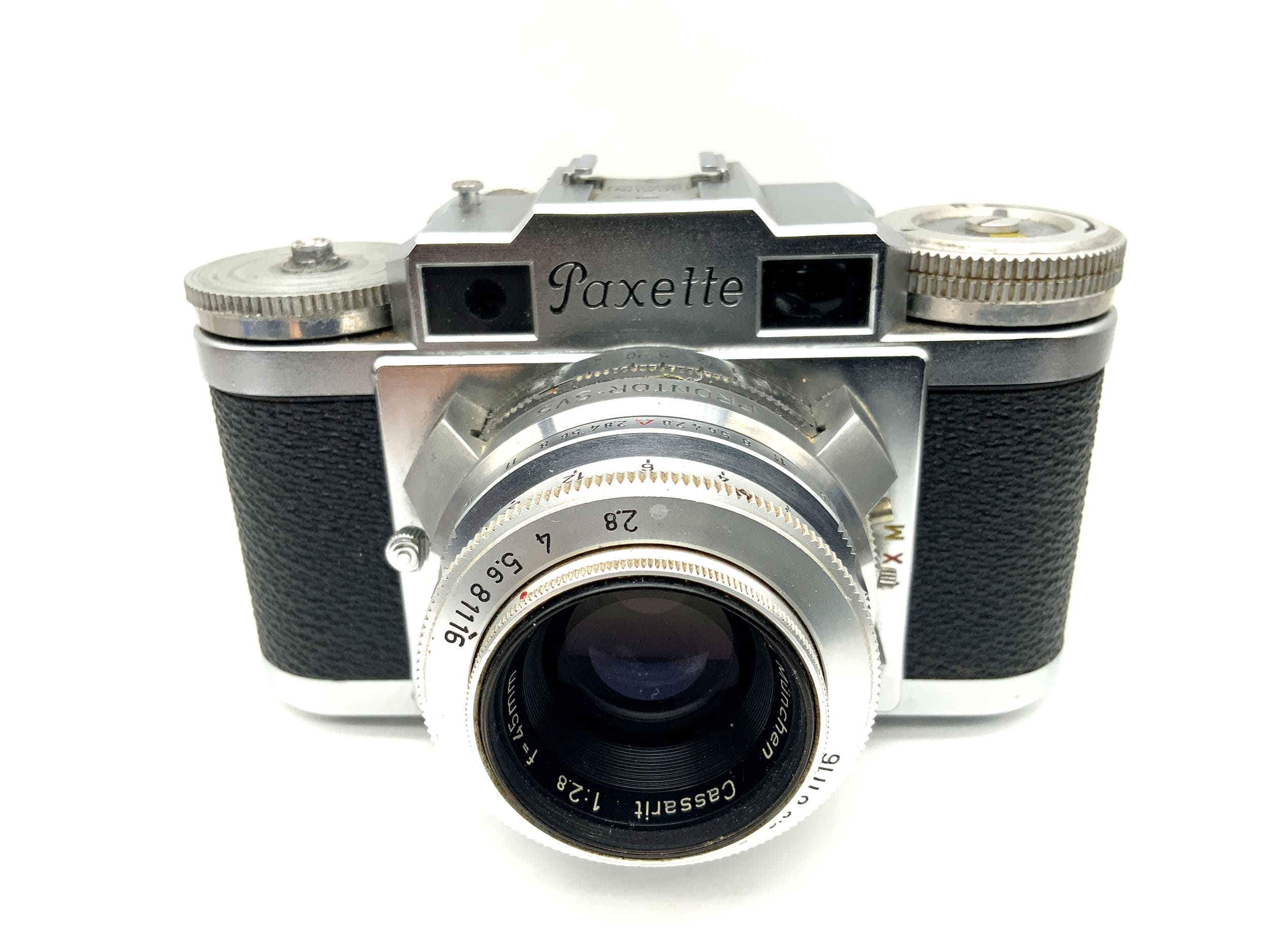 Braun Paxette Sucherkamera mit Cassarit 45mm 1:2.8 Kompaktkamera Analogkamera