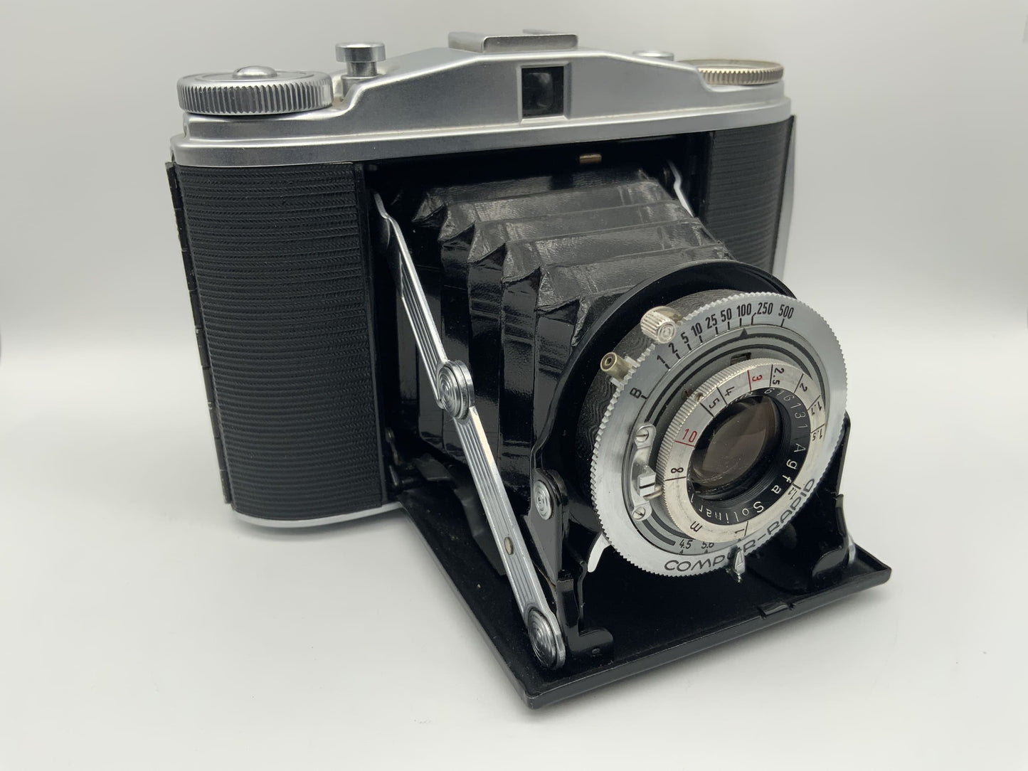 Agfa Isolette II Klappkamera mit Solinar 1:4.5 f=85mm Compur Rapid Rollfilm