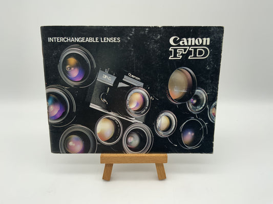 Canon FD Interchangeable Lenses Bedienungsanleitung Englisch Gebrauchsanweisung