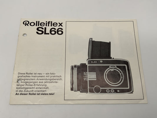 Rolleiflex SL66 Prospekt Bedienungsanleitung Deutsch Gebrauchsanweisung Magazin