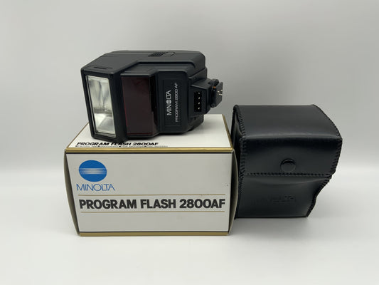 Minolta Program Flash 2800AF Blitzgerät mit OVP Kamera Blitz Aufsteckblitz