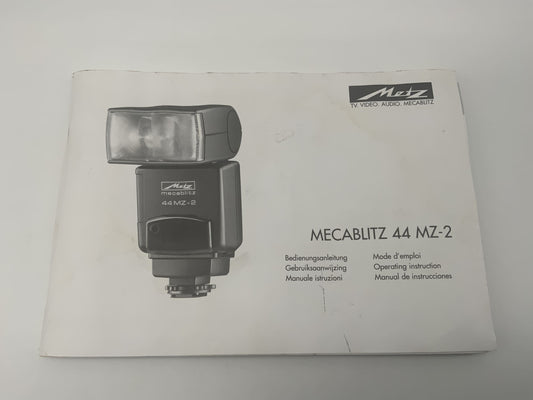 Metz Mecablitz 44 MZ-2  Bedienungsanleitung Deutsch Gebrauchsanweisung Magazin