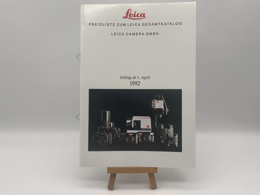 Leica  Preisliste zum Leica Gesamtkatalog ab 1992 Bedienungsanleitung Deutsch