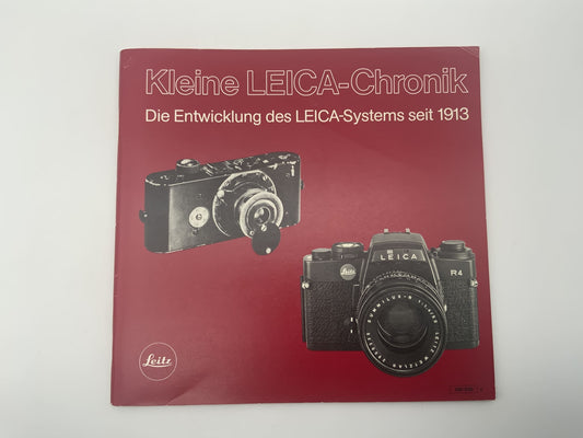 Leitz  Kleine Leica Chronik Die Entwicklung Seit 1913 Broschüre Deutsch