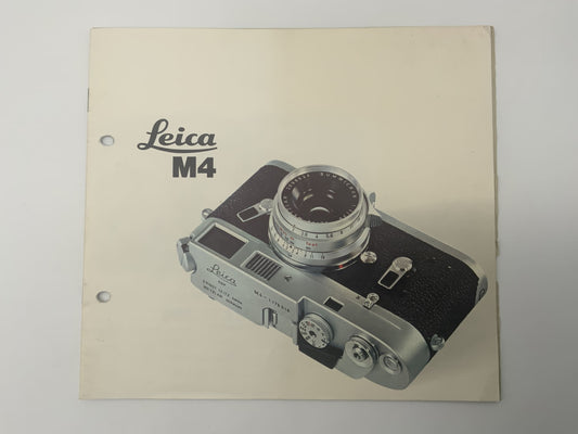 Leica M4 Prospekt Broschüre Deutsch Gebrauchsanweisung Magazin