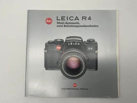 Leica R4 Multi Automatik, zwei Belichtungsmeßmethoden Broschüre Deutsch