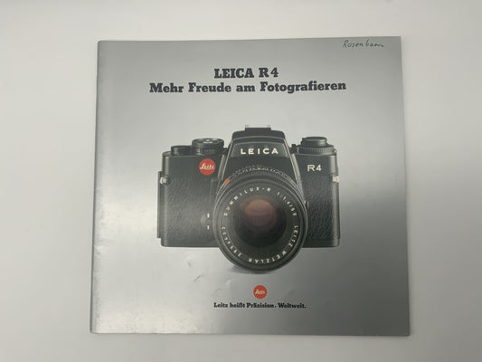 Leica R4 Mehr Freude am Fotografieren Broschüre Deutsch Gebrauchsanweisung