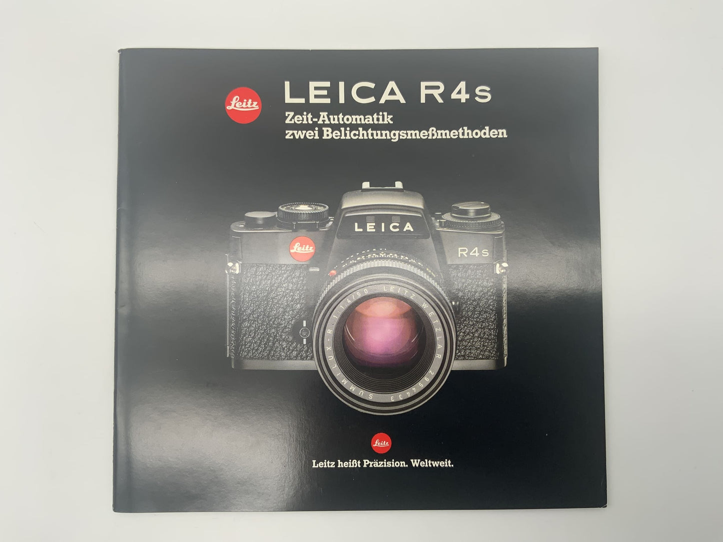 Leica R4s Zeit Automatik zwei Belichtungsmeßmethoden Broschüre Deutsch