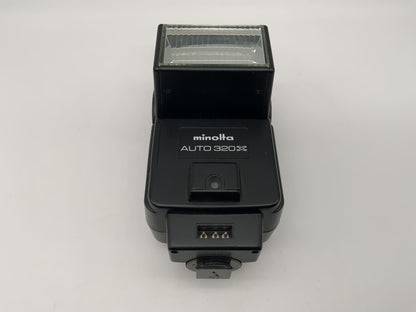 Minolta Auto 320X Blitzgerät Kamera Blitz Aufsteckblitz Flash Licht