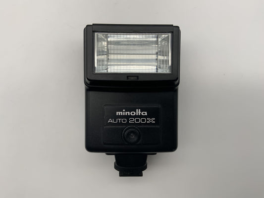 Minolta Auto 200x Kamera Blitz Blitzgerät Aufsteckblitz Flash Licht