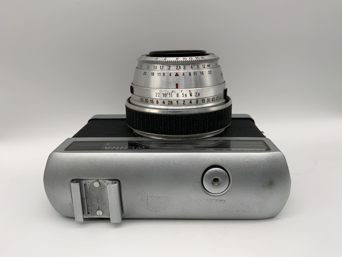 Carl Zeiss Jena Werra 1 Sucherkamera mit Tessar 2.8/50 Prestor RVS schwarz