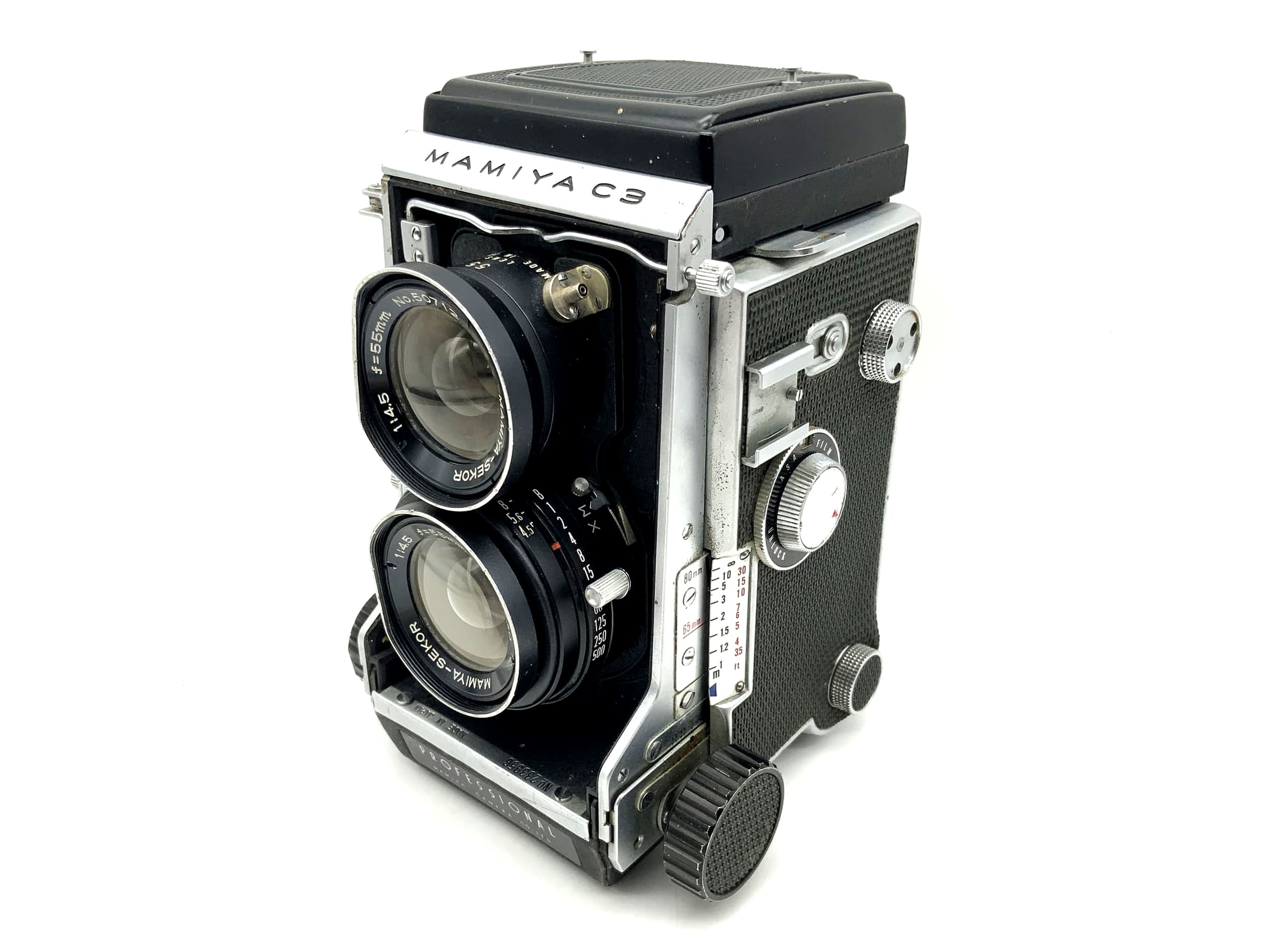 Mamiya C3 TLR professionnel avec Mamiya Sekor 4,5/55 mm 6x6 dégâts de chute du corps