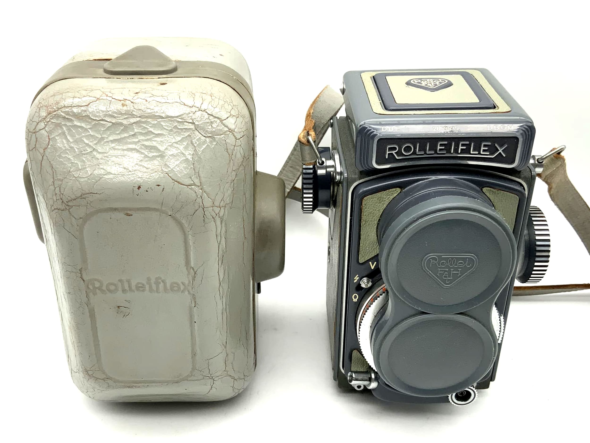Rollei Rolleiflex Baby TLR avec Xenar 1:3.5/60 4x4 F&amp;H Synchro Compur avec sac