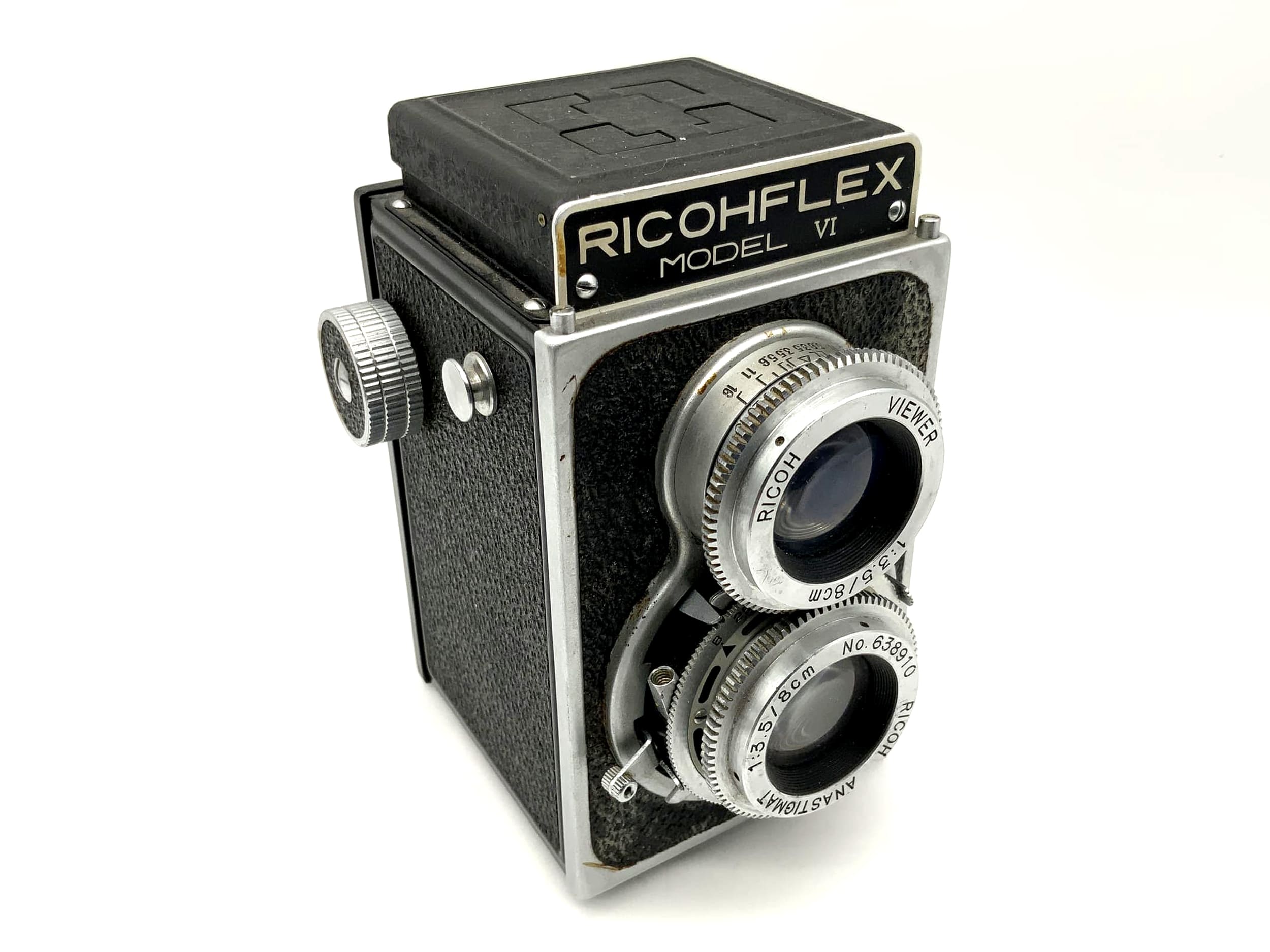 Appareil photo reflex numérique Ricohflex modèle VI avec double objectif Anastigmat 1:3,5/8 cm Riken-X 6x6