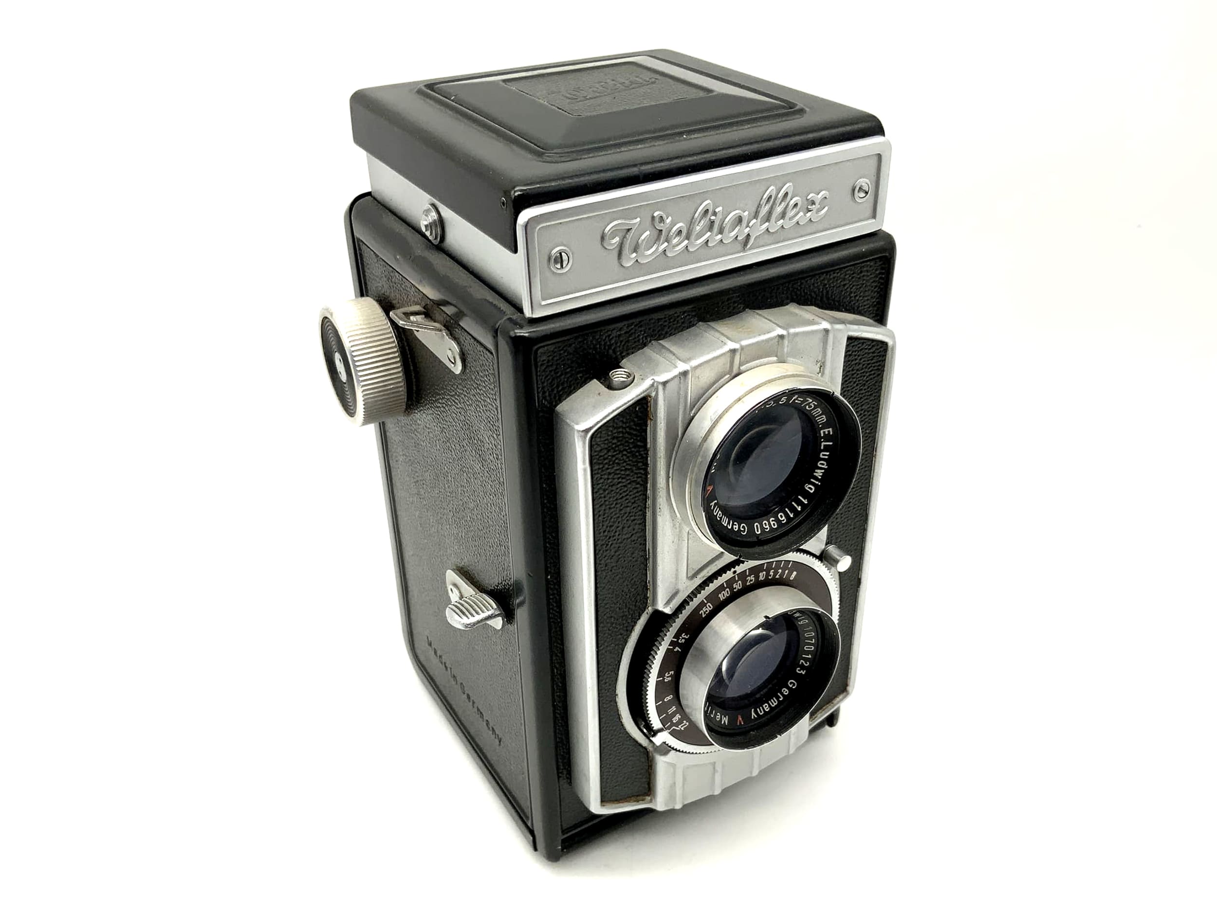 Welta Weltaflex TLR avec E.Ludwig Meritar 1:3,5 f=75mm rouge V Vebur