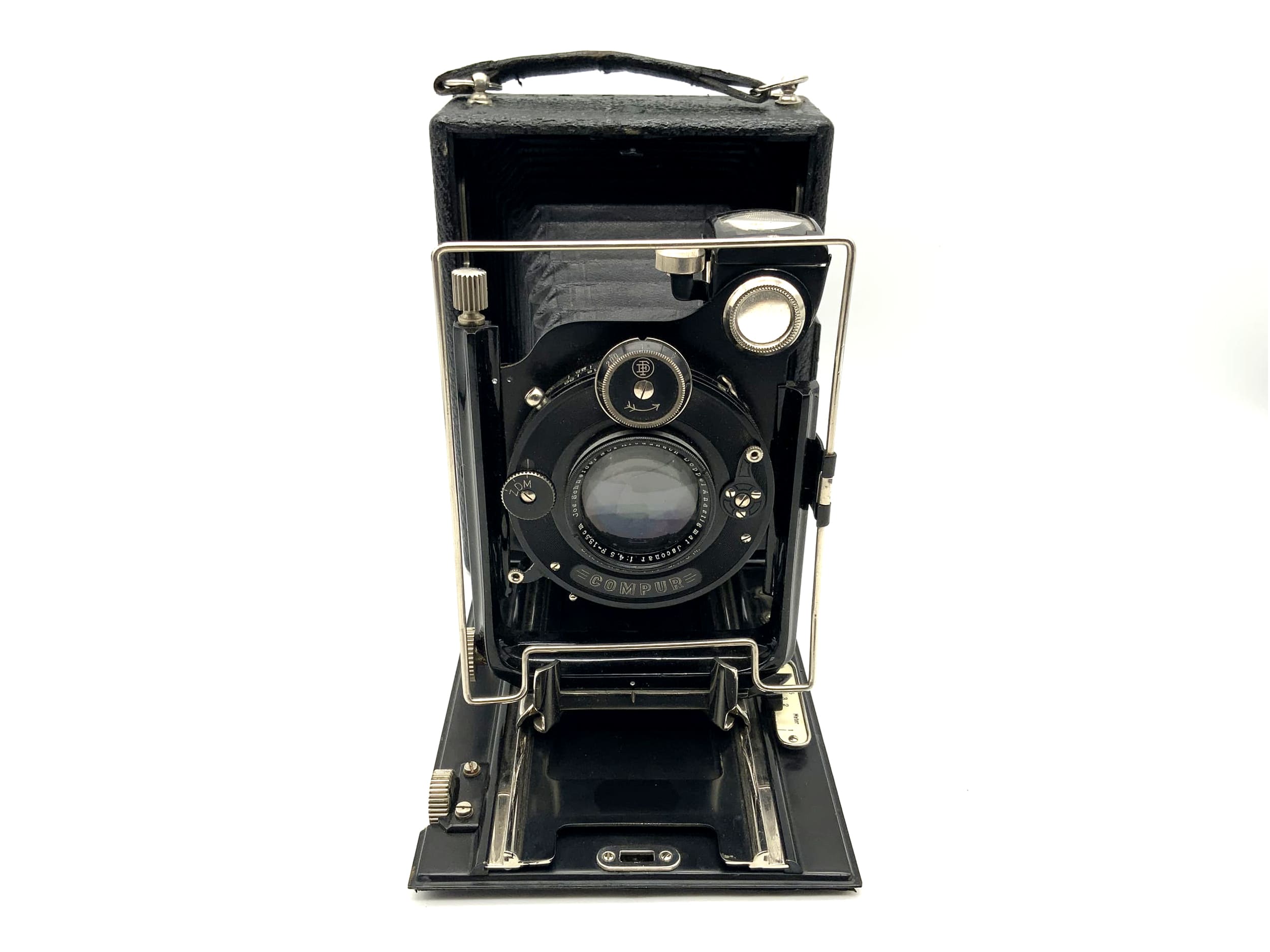 Caméra à plaque Welta avec Schneider Kreuznach Isconar f: 4,5 F=13,5cm 9x12 Compur