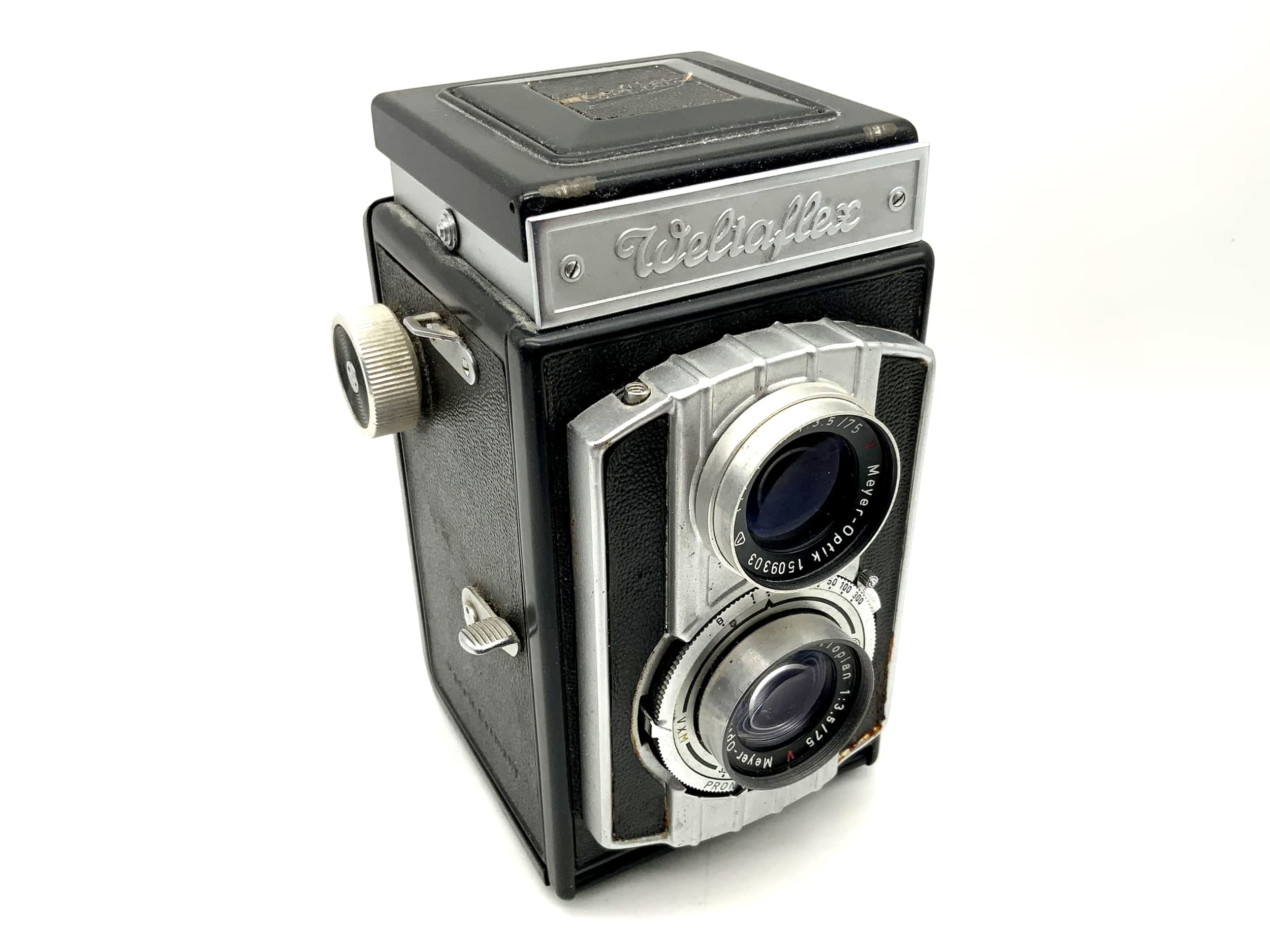 Welta Weltaflex TLR avec Meyer Optik Trioplan 1:3,5/75 rouge V Prontor-SVS