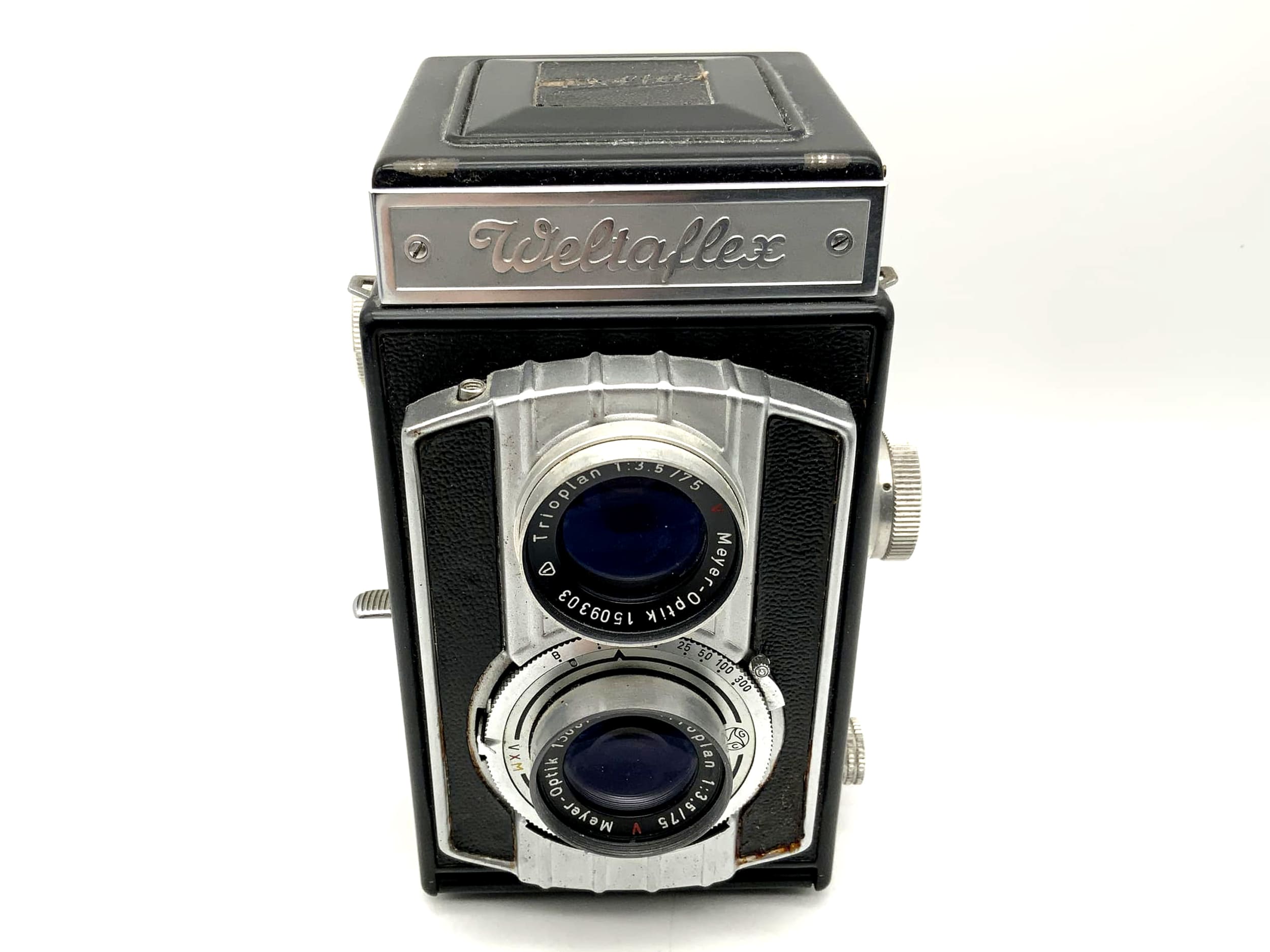 Welta Weltaflex TLR avec Meyer Optik Trioplan 1:3,5/75 rouge V Prontor-SVS