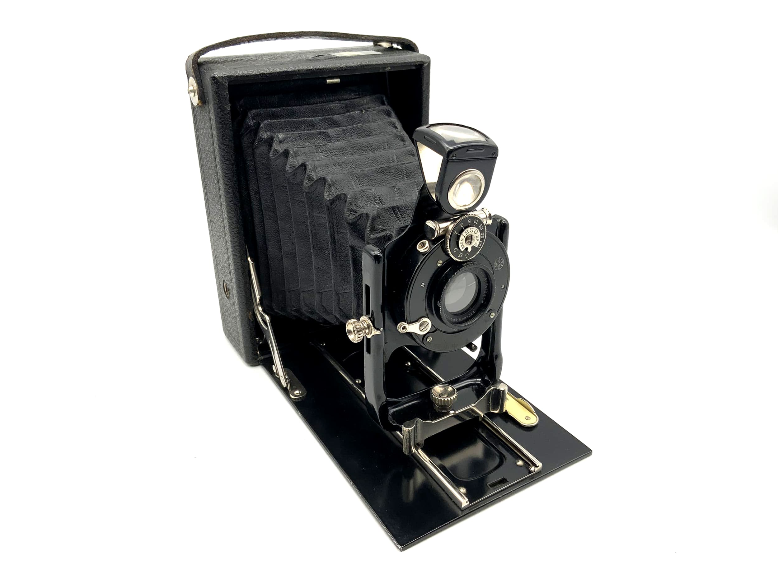 Chambre photographique à plaques Ica Dresden Rodenstock D. Anastigmat Eurynar 1:6,8 f=13,5cm 9x12