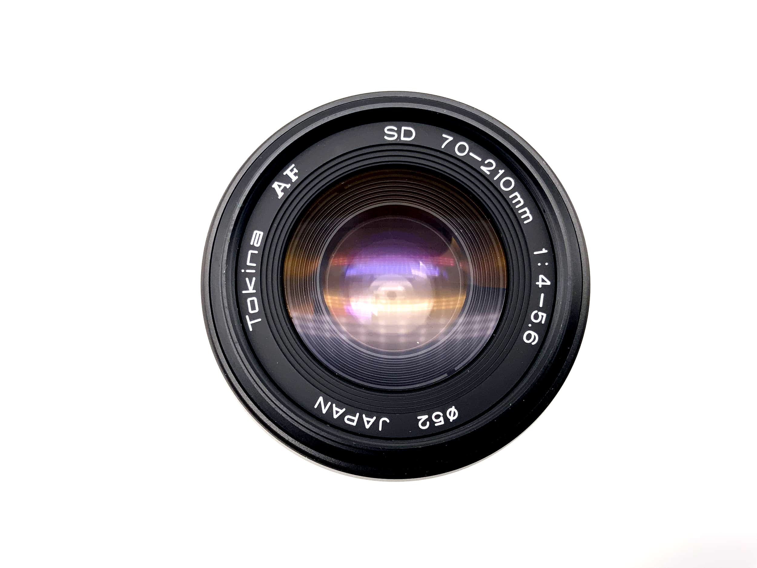 Objectif Tokina 70-210 mm 1:4-5,6 pour appareil photo Sony A (Minolta AF)