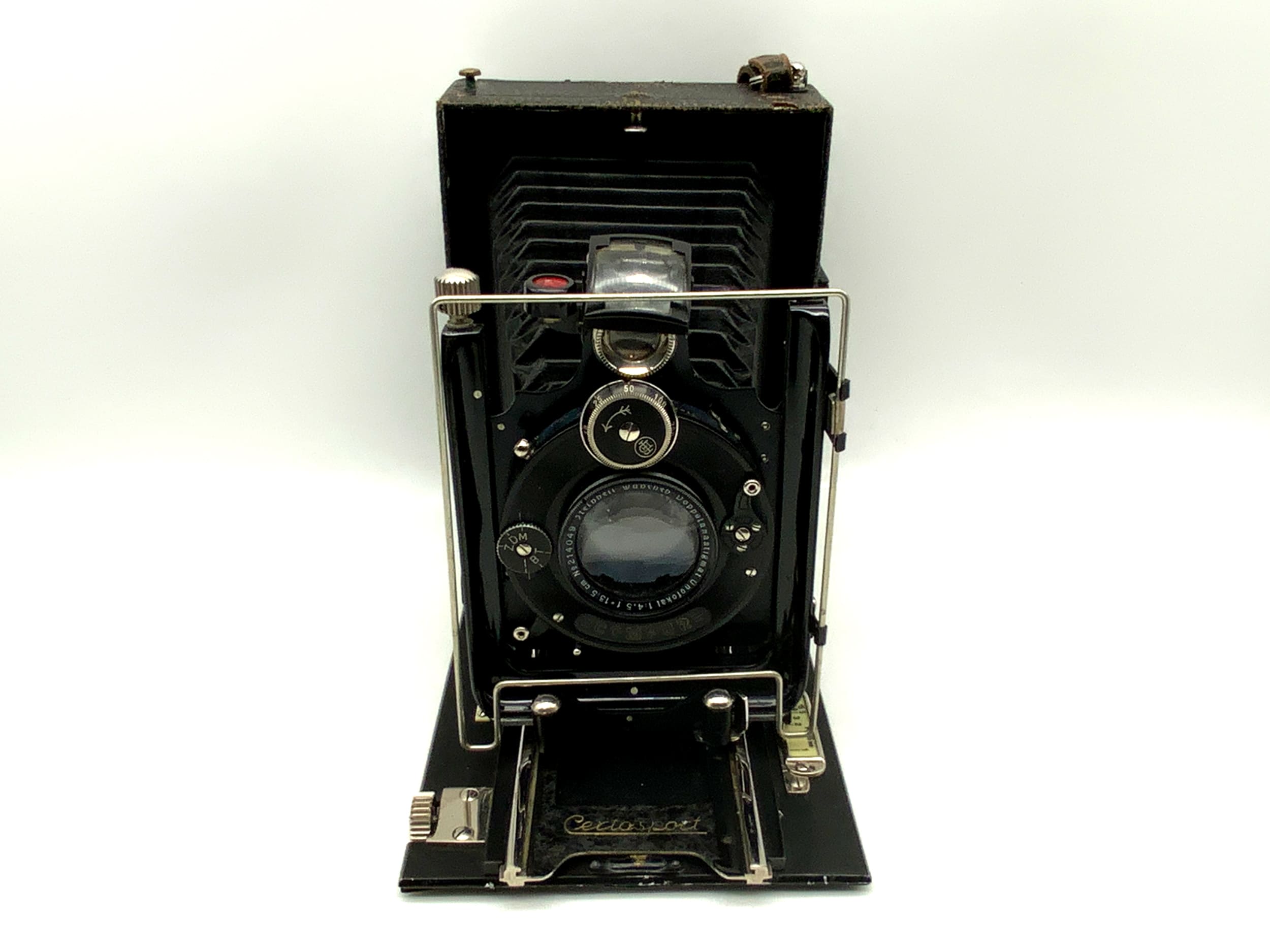 Caméra de plaque Certo Sport avec double anastigmat Unofokal 1:4,5/13,5 cm Compur 0