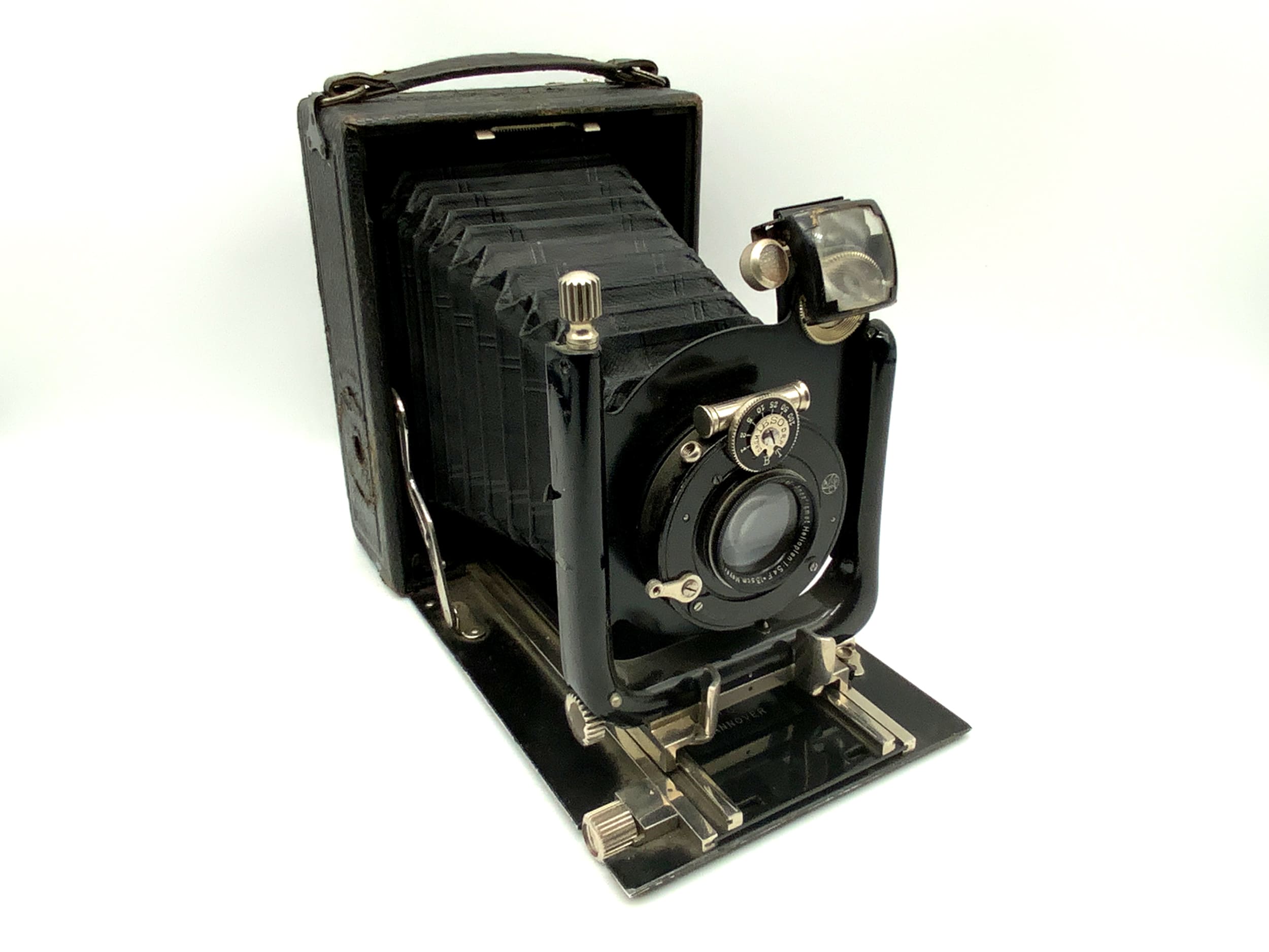 Caméra à plaque Orion avec double caméra analogique anastigmat Helioplan 1:5,4/13,5 cm