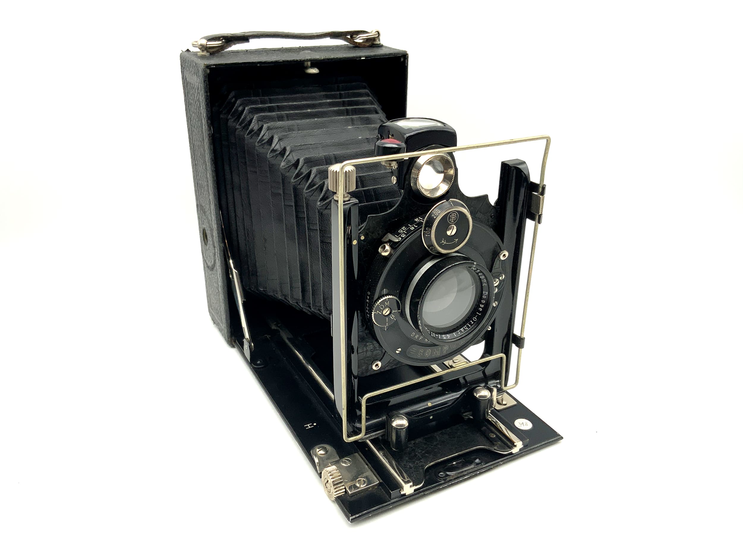 Caméra à plaque Plaubel avec double caméra analogique Orthar 1:4,5/13,5 cm Compur