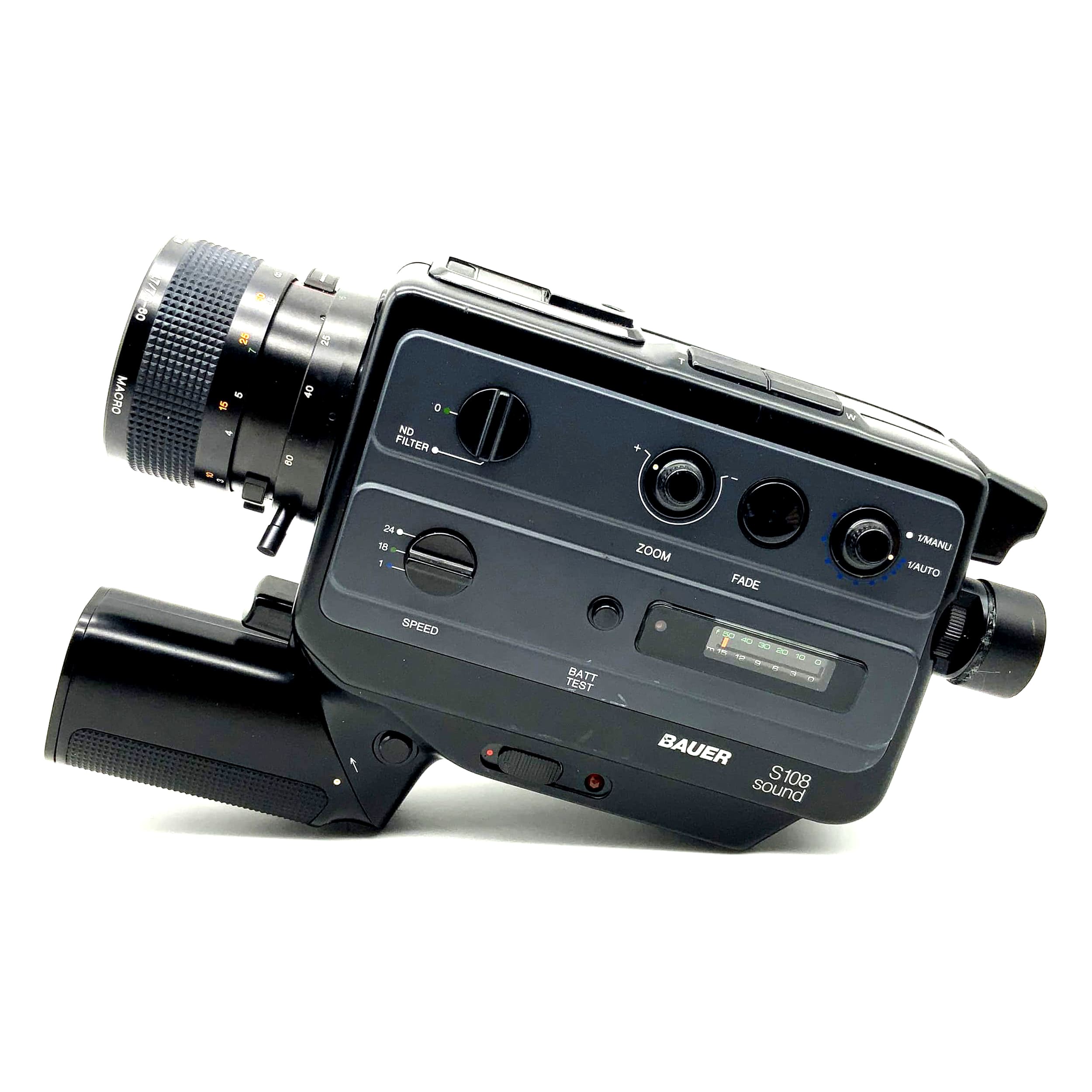 Bauer S108 sound Filmkamera mit Neovaron 1.7/7.5-60 Macro Super 8 Kamera