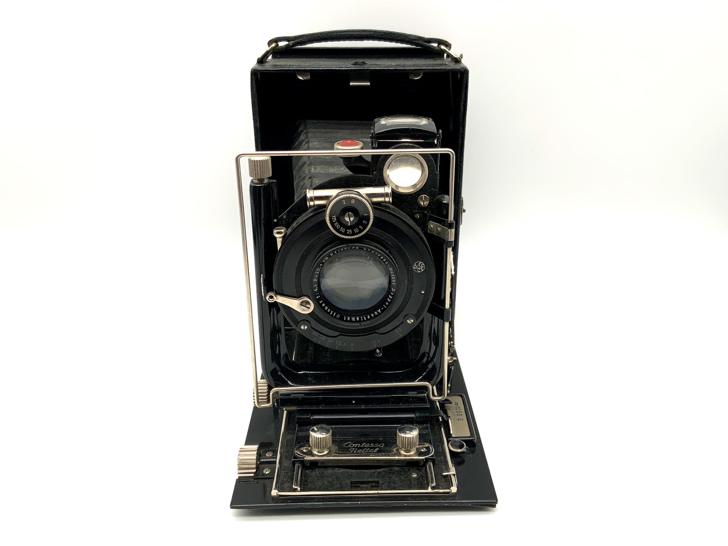 Caméra à plaque Contessa Nettel avec double anastigmat Citonar 4,5/13,5 cm 0