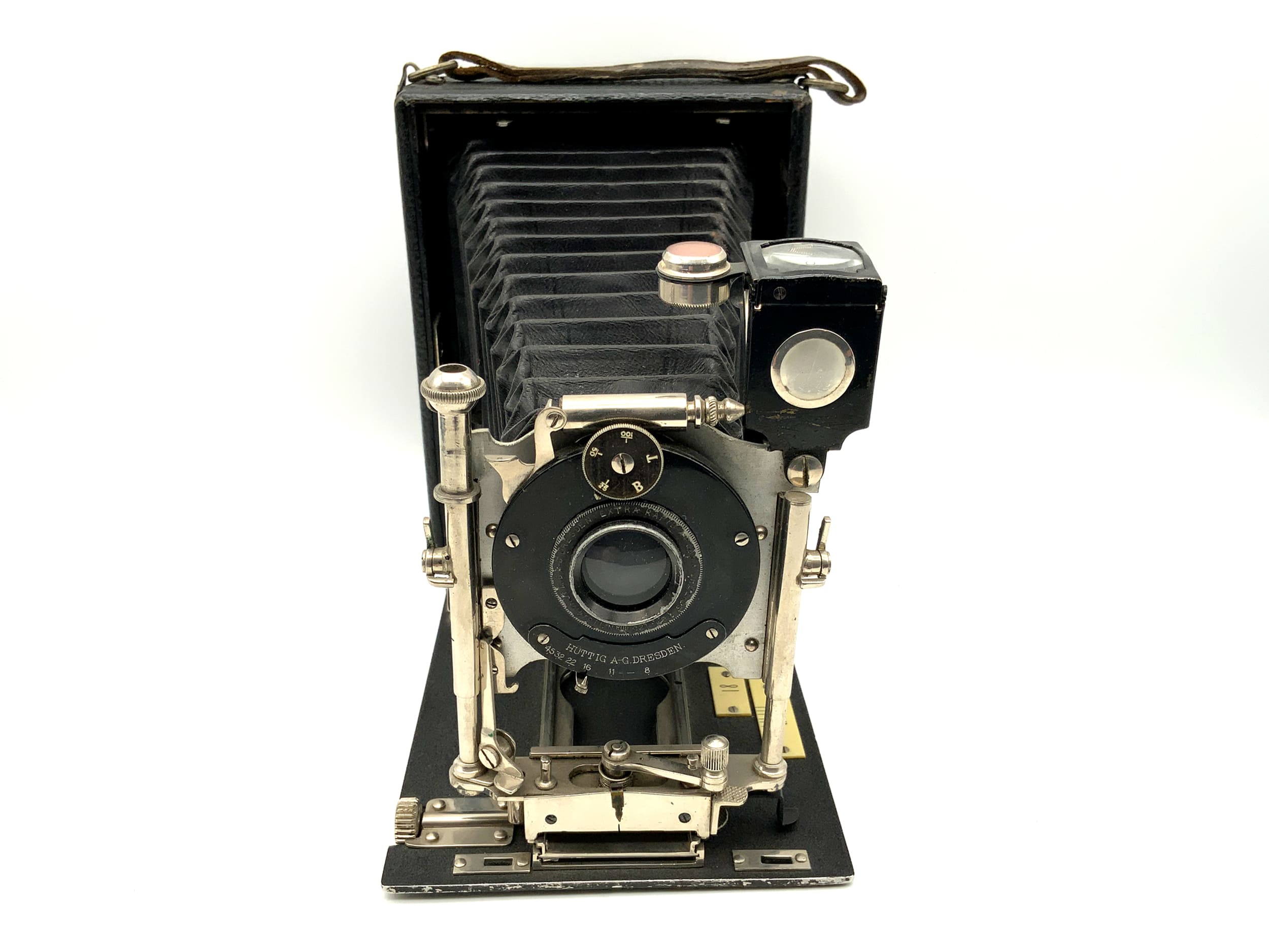 Appareil photographique à plaques Hüttig Toska modèle 1908 avec Aplanat Helios 1:8/125 mm 0