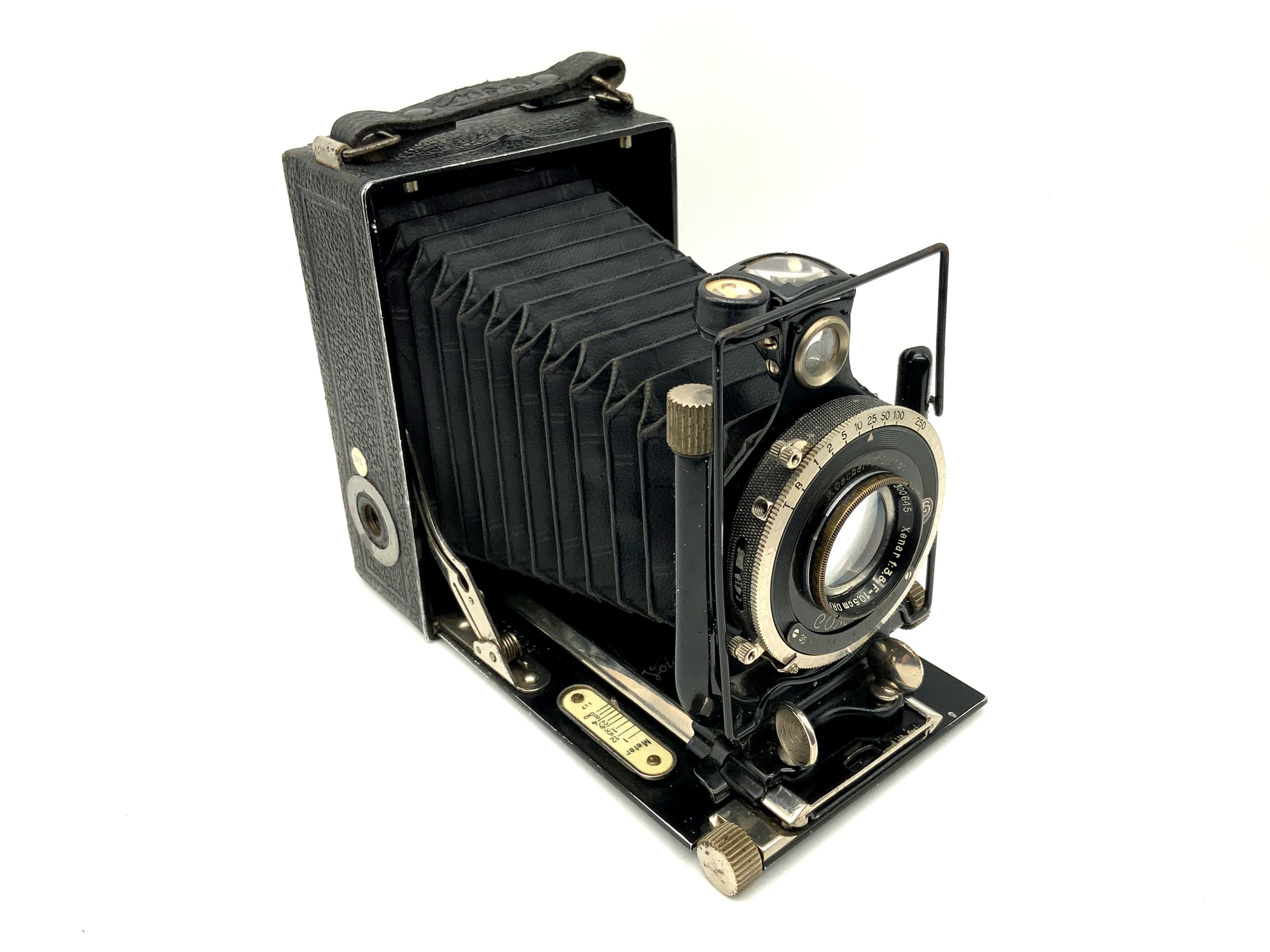 Caméra à plaque Voigtländer Avus avec caméra analogique Compur Xenar 1:3,8/10,5 cm