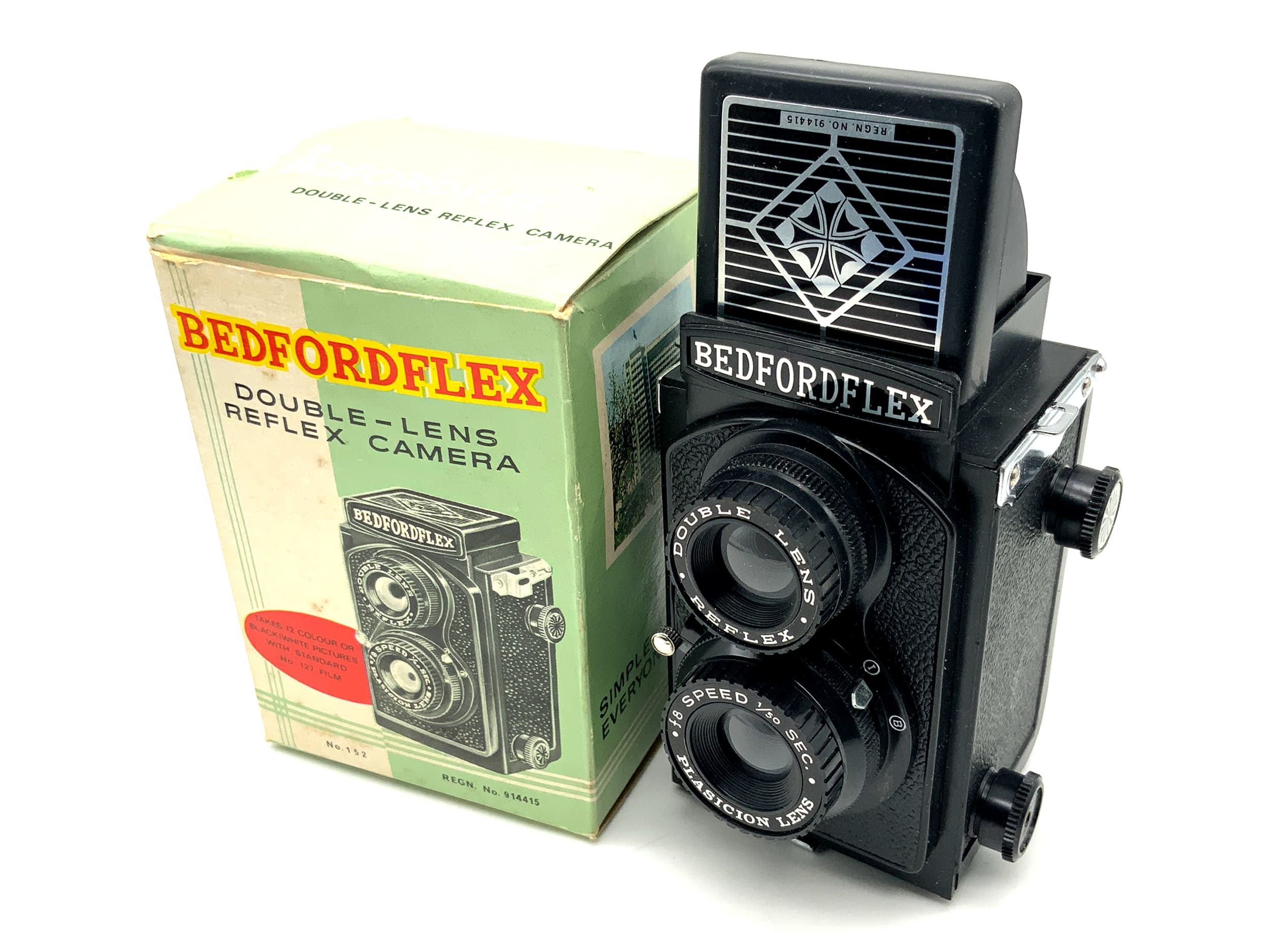 Appareil photo reflex Bedfordflex TLR avec double objectif Appareil photo analogique à double objectif